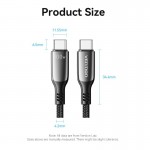 Кабель Type-C-Type-C Vention Zinc Alloy Shell E-Marker Chip 100W 5A 480Mbps 1.2m Black (CTKBAV)