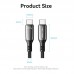 Кабель Type-C-Type-C Vention Zinc Alloy Shell E-Marker Chip 100W 5A 480Mbps 1.2m Black (CTKBAV)