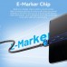 Кабель Type-C-Type-C Vention Zinc Alloy Shell E-Marker Chip 100W 5A 480Mbps 2m Black (CTKBH)