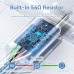 Кабель USB-Type-C Vention Alum Alloy Shell 3A 60W 480Mbps 1m Black (CTNBF)