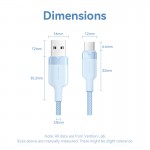 Кабель USB-Type-C Vention Alum Alloy Shell 3A 60W 480Mbps 1m Black (CTNBF)