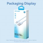 Кабель USB-Type-C Vention Alum Alloy Shell 3A 60W 480Mbps 2m White (CTNWH)