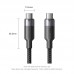 Кабель Type-C-Type-C 3.2 Gen2 Vention TPE Nylon Braided 4K 60Hz 100W 5A 10Gbps 1m White (TRGWF)