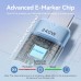 Кабель Type-C-Type-C Vention Alum Allo Nylon-Braided E-Marker Chip PD3.1 240W 5A 480Mbps 1m Black (TRIBF)