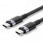 Кабель Type-C-Type-C Vention Alum Allo Nylon-Braided E-Marker Chip PD3.1 240W 5A 480Mbps 2m Black (TRIBH)