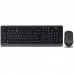 Комплект клавиатура + мышь Wireless A4Tech FG1010 Black/Grey