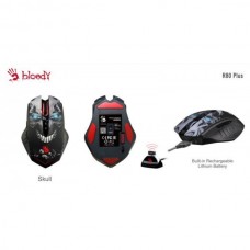 Мышь Wireless A4Tech R80 Plus Bloody (Skull) Black