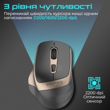 Мышь Wireless Promate Samit Gold