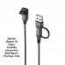 Кабель 2 в 1 Type-C/USB Elbow 90° PVC SK для Garmin (Quatix 8) (Venu X1/3/3S) (Vívoactive 6/D2 Mach1 Pro/1/Air X10) Black (1005009470026126A1)