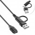 Кабель 2 в 1 Type-C/USB PVC SK для Garmin (Quatix 8) (Venu X1/3/3S) (Vívoactive 6/D2 Mach1 Pro/1/Air X10) Black (1005009470026126A)