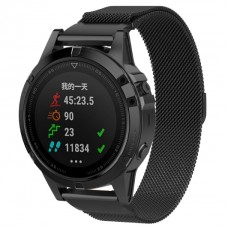 Ремешок Metal ArmorStandart Milanese Magnetic для Garmin 26 mm Black (ARM85715)