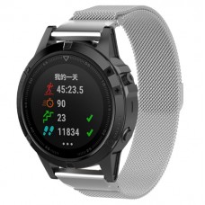Ремешок Metal ArmorStandart Milanese Magnetic для Garmin 26 mm Silver (ARM85716)