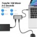 USB HUB Vention 5 in 1 Type-C-RJ45-USB 3USB 1Type-C PD 100W 5Gbps 0.15m Gray (TGDHB)