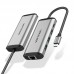 USB HUB Vention 5 in 1 Type-C-RJ45-USB 3USB 1Type-C PD 100W 5Gbps 0.15m Gray (TGDHB)