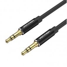 Кабель Audio Aux 3.5мм-3.5мм Vention M/M Aluminum Shell 3pin 0.5m Black (BAXBD)