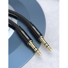 Кабель Audio Aux 3.5мм-3.5мм Vention M/M Aluminum Shell 3pin 0.5m Black (BAXBD)