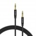 Кабель Audio Aux 3.5мм-3.5мм Vention M/M Aluminum Shell 3pin 0.5m Black (BAXBD)