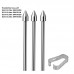 Наконечник SK Metall износостойкий для стилуса Samsung S22 S23 S24 S25 Ultra (3шт) Silver