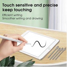 Наконечник SK Metall износостойкий для стилуса Samsung Tab S10 S11 FE Ultra Plus Lite (3шт) Silver