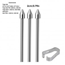 Наконечник SK Metall износостойкий для стилуса Samsung Tab S9 S9 FE S9+ S9 FE+ (3шт) Silver