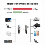 Кабель USB-Type-C Daogu 90° Degrees Oculus Quest Gen2 Link VR USB 3.2 Gen2 5Gbps PD 60W 3A 5m Black Кабель USB-Type-C Daogu 90° Degrees Oculus Quest Gen2 Link VR USB 3.2 Gen2 5Gbps PD 60W 3A 5m Black