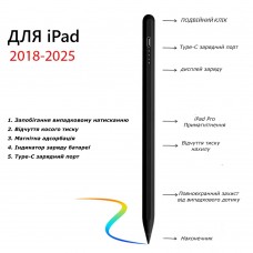 Стилус для планшета Apple iPad A16 Air 11 5 4 Pro 11th 13 12.9 M4 M3 M2 SK Active Magnetic Black
