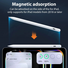 Стилус для планшета Apple iPad A16 Air 11 5 4 Pro 11th 13 12.9 M4 M3 M2 SK Active Bluetooth Magnetic White