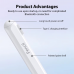 Стилус для планшета Apple iPad Pro 13 M4 Air 11 M3 M2 A16 11th 10th 9th Mini 7 A17 SK Active Magnetic White