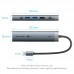 USB HUB Vention 6 в 1 Type-C-HDMI-RJ45-USB-PD 2USB 3.0 2Type-C 3.2 PD 100W 4K 60Hz 0.15m Grey (TGNHB)