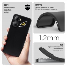 Чехол накладка TPU Armorstandart Matte Slim Fit для ZTE Nubia Neo 3 5G Camera cover Black (ARM88812)