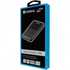 УМБ Sandberg 10000mAh Saver 20W 3A PDQC 3.0 PowerThru 2USB 1Type-C Black
