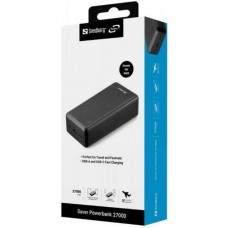 УМБ Sandberg 27000mAh Saver 22.5W 3A PDQC 3.0 1USB 2Type-С PowerThru Black
