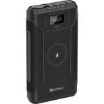 УМБ Sandberg Survivor 76800mAh DC91W PD 100W 2Type-С 1USB 3A Cigar Lighter (120W)QI-15W PowerThru Black