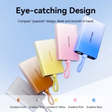 УМБ Vention 10000mAh 22.5W PD 1USB 1Type-C 3A In/Out Lightning In/Out LED display Blue