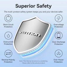 УМБ Vention 20000mAh 22.5W Fast Charging 1USB 2Type-C 3A with built-in Type-C cable Beige