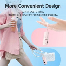 УМБ Vention 4800mAh 22.5W PD 1Type-C 3A In/Out LED display with built-in Lightning cable Black