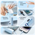 УМБ Vention 4800mAh 22.5W PD 1Type-C 3A In/Out LED display with built-in Type-C cable White