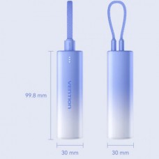 УМБ Vention 5000mAh 20W PD 1Type-C 3A In/Out Lightning In/Out with cable Gradient Blue