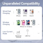 УМБ Vention Magnetic Wireless 5000mAh 20W PD 1Type-C 3A QI-15W Pink