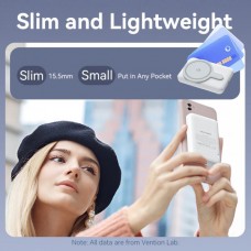 УМБ Vention Magnetic Wireless 5000mAh 20W PD 1Type-C 3A QI-15W Pink