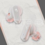 Наушники гарнитура вакуумные Bluetooth 5.3 SkullCandy DIME 3 Bone/Orange Glow (S2DCW-R951)