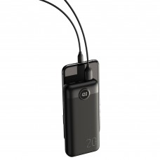 УМБ VEGER L20S Ulta Slim PD QC3.0 20W 20000mAh 2USB 1Type-C 2A Black (VP2039PD) (6970453555362)