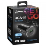Автомобильное зарядное устройство 1USB 18W QC3.0 3А UCA-91 Black Defender Автомобильное зарядное устройство 1USB 18W QC3.0 3А UCA-91 Black Defender