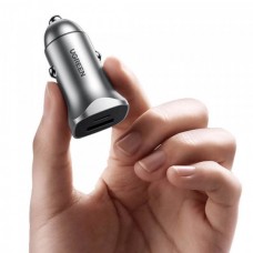 Автомобильное зарядное устройство 1USB 1Type-C 30W 3A CD130 Ugreen Grey