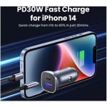 Автомобильное зарядное устройство 1USB 1Type-C 30W 3A CD130 Ugreen Grey Автомобильное зарядное устройство 1USB 1Type-C 30W 3A CD130 Ugreen Grey