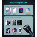 Автомобильное зарядное устройство 1USB 1Type-C 63W PD QC3.0 18W Black Choetech