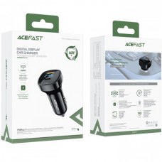 Автомобильное зарядное устройство 1USB 1Type-C 66W 3A B4 with digital display Acefast Black
