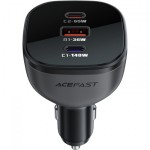 Автомобильное зарядное устройство 1USB 2Type-C 165W 3A B14 Acefast Black Автомобильное зарядное устройство 1USB 2Type-C 165W 3A B14 Acefast Black