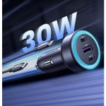 Автомобильное зарядное устройство 1USB 2Type-C 30W 3A QC 4.0 (EC307) UGREEN Grey Автомобильное зарядное устройство 1USB 2Type-C 30W 3A QC 4.0 (EC307) UGREEN Grey