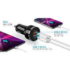 Автомобильное зарядное устройство 2USB 36W QC3.0 3А UCA-80 Black Defender